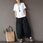 Harme Pants  New Stylish Solid All-match Large Pocket Wide Leg Pants Casual Plus Size  Trousers for 