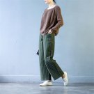 Trousers for Women  Women Winter Pants Casual Solid Stripes Straight Cotton-padded S483