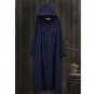 Autumn Winter Jackets Women Vintage Loose Hooded Handmade Plate Buttons Outerwear Casual Long Cotton
