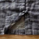 Vestidos Vintage O-neck Solid Handmade Plate Buttons Long-sleeve Linen Shirt  Women Casual Blusas S2