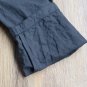 Spring Autumn Dresses Solid Long Sleeve Handmade Button Plus Size Cotton Dress Casual Black Dress S1