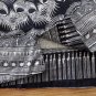 New Spring Women Dress O-neck Long-sleeve Vintage Print Plate Button Linen Dress Casual Long Robe S1