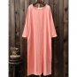 Women Dresses Solid Long-sleeve Soft Cotton Dress Casual Long Robe Femme Loose White Dress B2296