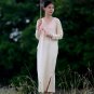 Autumn Dresses Solid V-neck Long-sleeve Casual Cotton Dress Long Base Women Dress Multi-color S249