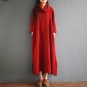 Spring Autumn Women Dress Cotton Detachable Turtleneck Long-sleeve All-match Loose Basic Long Cotton