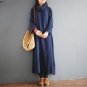 Spring Autumn Women Dress Cotton Detachable Turtleneck Long-sleeve All-match Loose Basic Long Cotton