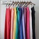 SCUWLINEN Vestidos 2017 Summer Dress Solid Multi-Color Natural Silk Cotton Slips Dresses Plus Size S