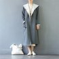 Autumn Winter Jacket Women Solid Vintage Hooded Covered Button Loose Long Thickening Cotton Fleece H
