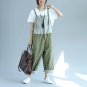 Women Pants Stitching Denim Ankle-length Overalls W26