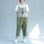 Women Pants Stitching Denim Ankle-length Overalls W26