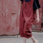 Summer Autumn Harem Pant Handmade Plate Button Plus Size Loose Bib Pants Vintage Casual Trousers Ove