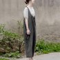 Summer Autumn Harem Pant Handmade Plate Button Plus Size Loose Bib Pants Vintage Casual Trousers Ove
