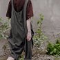 Summer Autumn Harem Pant Handmade Plate Button Plus Size Loose Bib Pants Vintage Casual Trousers Ove