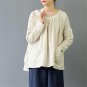Autumn Winter Women Top Sacual Solid Asymmetric Design Soft Plus Size Double Layer Cotton T-shirt Ve