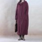 Women Winter Jackets Vintage Thickening Plus Size Hooded Linen Cotton-padded Casual Long Outerwear C