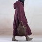 Women Winter Jackets Vintage Thickening Plus Size Hooded Linen Cotton-padded Casual Long Outerwear C