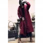 Winter Coat Women Vintage Slanting Lapel Handmade Plate Button Loose Wadded Jacket Long Casual Cotto