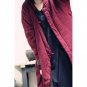 Winter Coat Women Vintage Slanting Lapel Handmade Plate Button Loose Wadded Jacket Long Casual Cotto