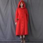 Winter Jacket Women Solid Vintage Loose Big Hood Handmade Plate Butoons Long Cotton-padded Coats S27