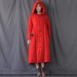 Winter Jacket Women Solid Vintage Loose Big Hood Handmade Plate Butoons Long Cotton-padded Coats S27