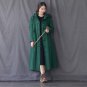 Winter Jacket Women Solid Vintage Loose Big Hood Handmade Plate Butoons Long Cotton-padded Coats S27