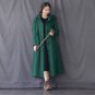 Winter Jacket Women Solid Vintage Loose Big Hood Handmade Plate Butoons Long Cotton-padded Coats S27