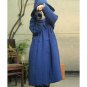 Winter Jacket Women Plus Size Handmade Plate Button Thicken Big Hood Long Wadded Jacket Loose Cotton