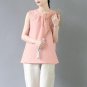 Women Summer Crop Tops Solid 100% Ramie Vest Loose Sleeveless Tank Tops Vestidos Casual Blusa Female