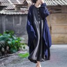 Vestidos Women Vintage Plus Size Loose Lacing Medium-long Cardigan Casual Trench Coat Outerwear B102