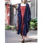 Vestidos Women Vintage Plus Size Loose Lacing Medium-long Cardigan Casual Trench Coat Outerwear B102