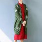 Women Autumn Winter Jacket Retro Exquisite Embroidery Long-sleeve Knitted Cardigan S420