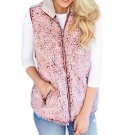 Womens Vest Winter Warm Outwear Casual Faux Fur Zip Up Sherpa Jacket