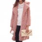 Women Coat Long-Sleeved Lamb Coat Wool Collar Long Coat Autumn And Winter New High Quality Fashion H