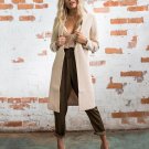 Women Autumn Winter Loose Coat Casual Overcoat Outwear Pure Color Charming