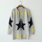 autumn winter womans star cardigan loose knit sweater coat outerwear pocket women\'s blouses tops ge