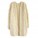 EAS Winter New Women Slim V-Neck Sweater Casual knit Cardigan Sweater Long Coat