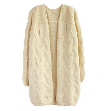 EAS Winter New Women Slim V-Neck Sweater Casual knit Cardigan Sweater Long Coat