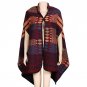 Street Snap 2017 Winter Runway Shawls Womens Plaid Woolen Cape Poncho Jacket Lady Warm Oversized Car
