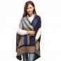 Street Snap 2017 Winter Runway Shawls Womens Plaid Woolen Cape Poncho Jacket Lady Warm Oversized Car