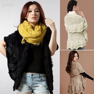 Women Shawl Cardigans Batwing Sleeves Fashion Sweater Autumn Spring Winter Coat Warm Long Cardigans