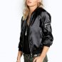 Winter Women Short Quilted Bomber Jacket Full Sleeve O-Neck Solid Casual Basic Jacket Bright Silk To