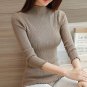 2017 Autumn Winter Knitting Sweater And Pullover For Women Casual  Turtleneck Elastic Coat Female Wa