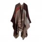 2016 Autumn and winter Shawl New Women Grid Wild Travel Shawl Imitation Cashmere Split Thicken Cloak