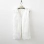 Womens Fur Vests White Women Faux Fur Coat Winter Jacket Women Sleeveless Warm Outwear Solid Soft Ch
