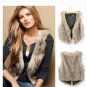 Women Short Section Casual Winter Autumn Short Section Faux Fur Vest Coats Plus Size Sexy Waistcoats