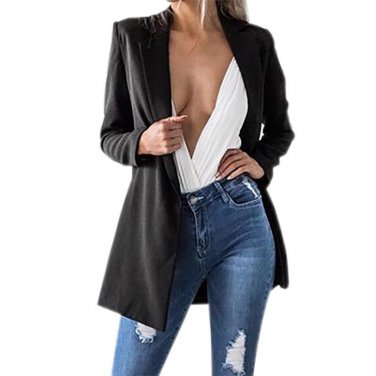 Femme Elegant Long Suit Slim Coat Jacket Women Coat Outwear Casual Mujer Autumn Winter Coat Long Sle