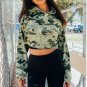 2017 autumn and winter new camouflage hooded long-sleeved umbrella short paragraph female coat