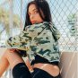 2017 autumn and winter new camouflage hooded long-sleeved umbrella short paragraph female coat