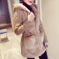 Hot! 2017 Winter Women\'s Hooded Coat Zipper Fashion Faux Wool Female Soft Outwear Long Sleeve Jacke