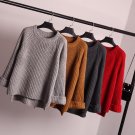 of the new winter sweater loose coarse needle sleeve head all-match female knitted sweater coat thic